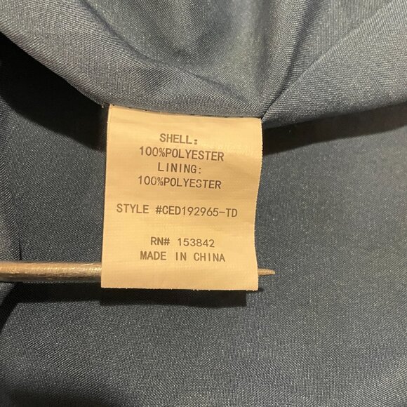 (NEW) CODE MODE Ruffled Sleeveless Smock Neck Floral Dress, Navy/Pink - L - Picture 9 of 10